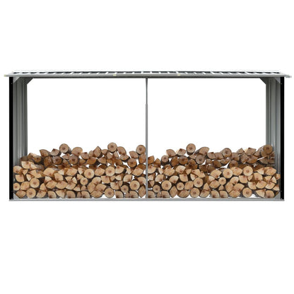 Capannone da Giardino in Acciaio Zincato 330x92x153cm Antracite