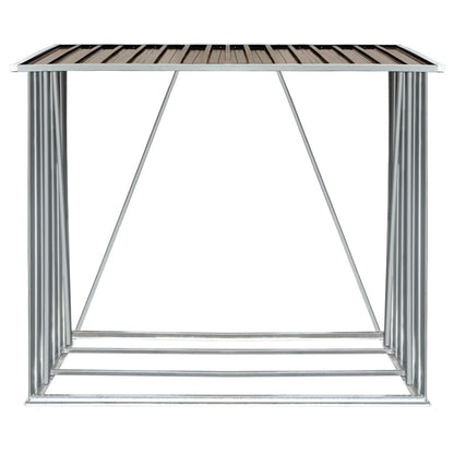 Capannone da Giardino in Acciaio Zincato 163x83x154 cm Marrone