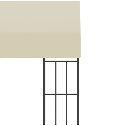 Gazebo a Parete 3x3 m Crema in Tessuto
