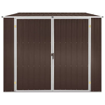Capanno da Giardino Marrone 195x198x159 cm in Acciaio Zincato