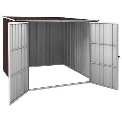 Capanno da Giardino Marrone 195x198x159 cm in Acciaio Zincato