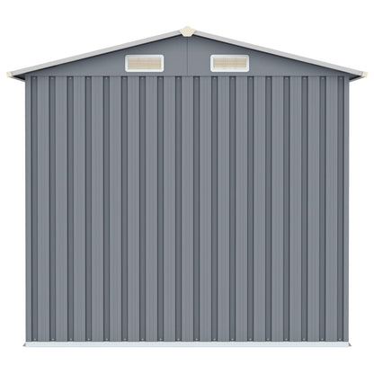 Capanno da Giardino Grigio 205x129x183 cm in Acciaio Zincato