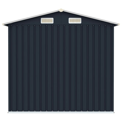 Capanno da Giardino Antracite 205x129x183 cm in Acciaio Zincato