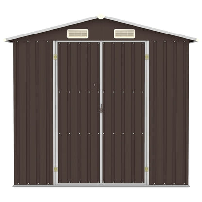 Capanno da Giardino Marrone 205x129x183 cm in Acciaio Zincato