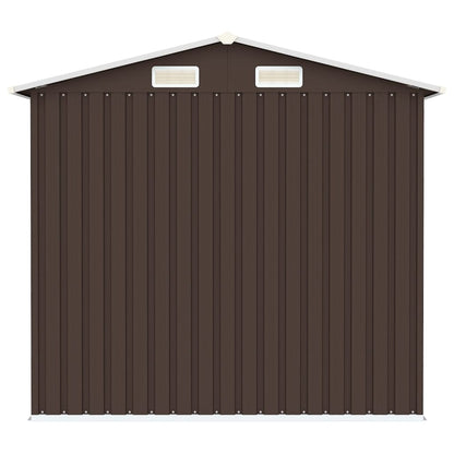 Capanno da Giardino Marrone 205x129x183 cm in Acciaio Zincato
