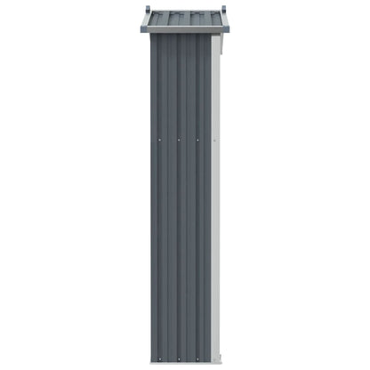 Capanno da Giardino Grigio 116x45x175 cm in Acciaio Zincato
