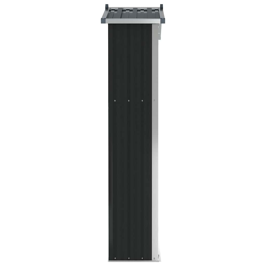 Capanno da Giardino Antracite 116x45x175cm in Acciaio Zincato