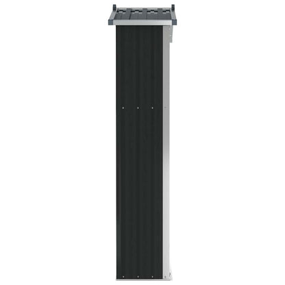 Capanno da Giardino Antracite 116x45x175cm in Acciaio Zincato
