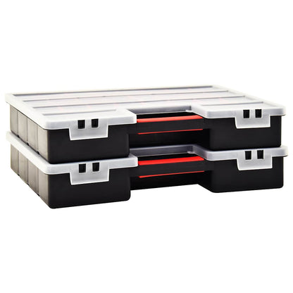Scatole Assortimento 2 pz con Divisori 460x325x80mm in Plastica