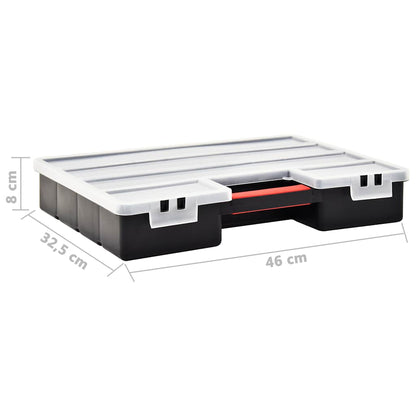 Scatole Assortimento 2 pz con Divisori 460x325x80mm in Plastica