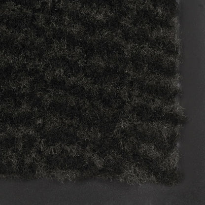 Tappeti Antipolvere 2 pz Rettangolari Trapuntati 60x90 cm Neri