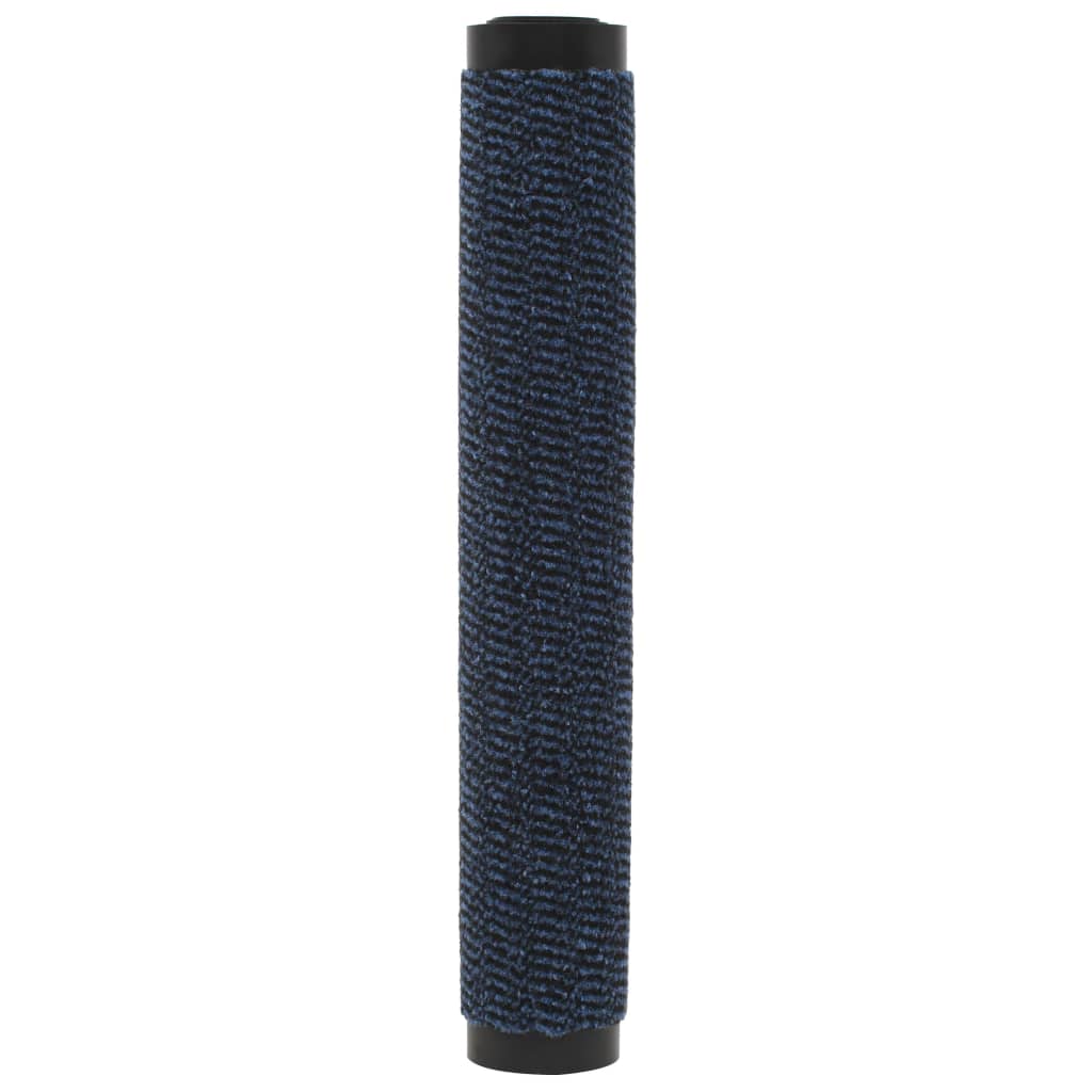 Tappeti Antipolvere 2 pz Rettangolari Trapuntati 60x90 cm Blu