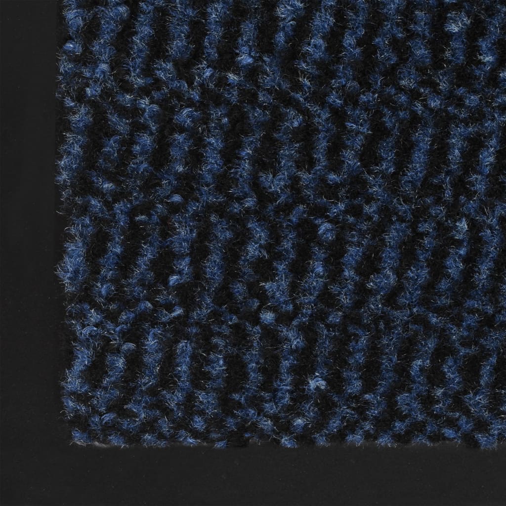 Tappeti Antipolvere 2 pz Rettangolari Trapuntati 60x90 cm Blu