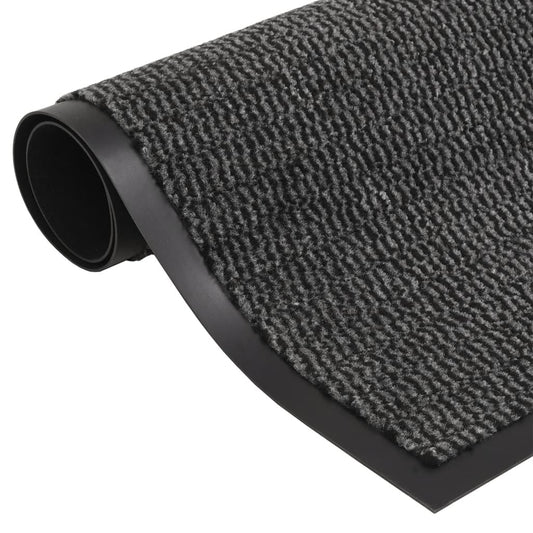 Tappeti Antipolvere 2 pz Trapuntati 80x120 cm Antracite