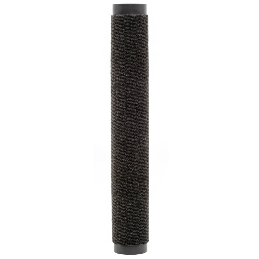 Tappeti Antipolvere 2 pz Rettangolari Trapuntati 80x120 cm Neri