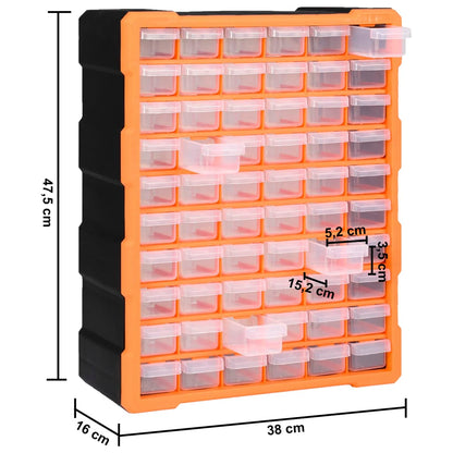 Mobile Contenitore con 60 Cassetti 38x16x47,5 cm