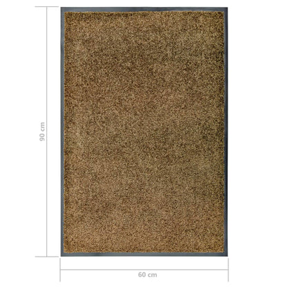 Zerbino Lavabile Marrone 60x90 cm