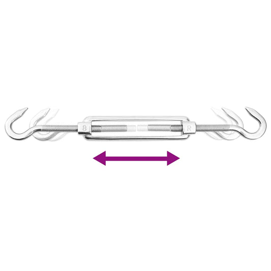 Set Accessori per Vela Parasole 8 pz in Acciaio Inossidabile