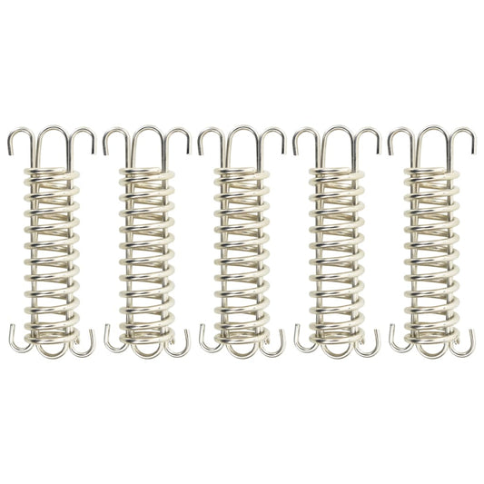 Fermi a Molla per Vela Parasole 5 pz in Acciaio Inox