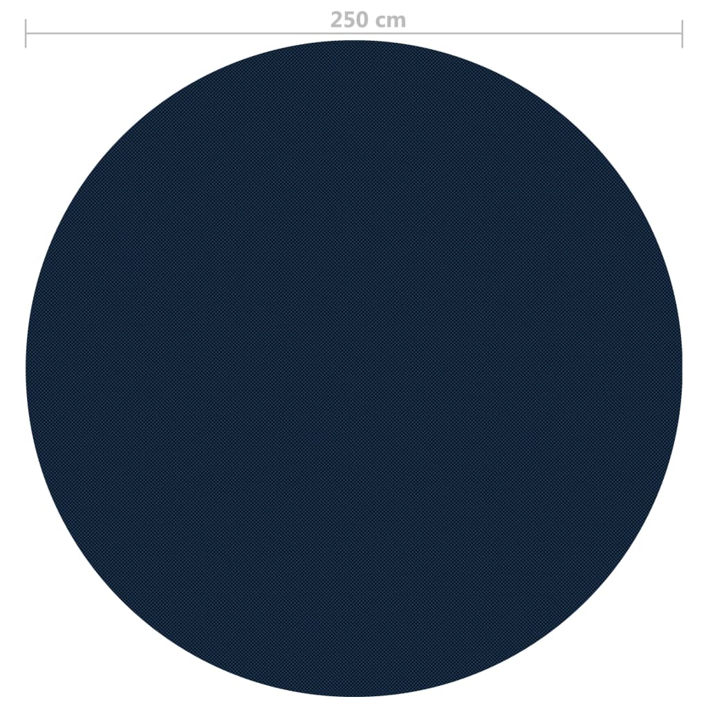 Pellicola Galleggiante Solare PE per Piscina 250 cm Nero e Blu