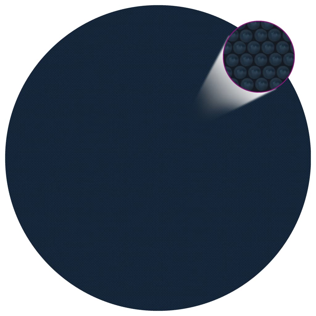 Pellicola Galleggiante Solare PE per Piscina 300 cm Nero e Blu