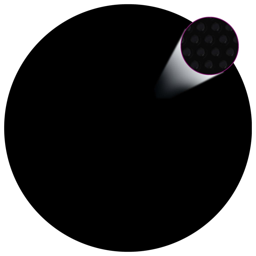 Pellicola Galleggiante Solare PE per Piscina 300 cm Nero e Blu
