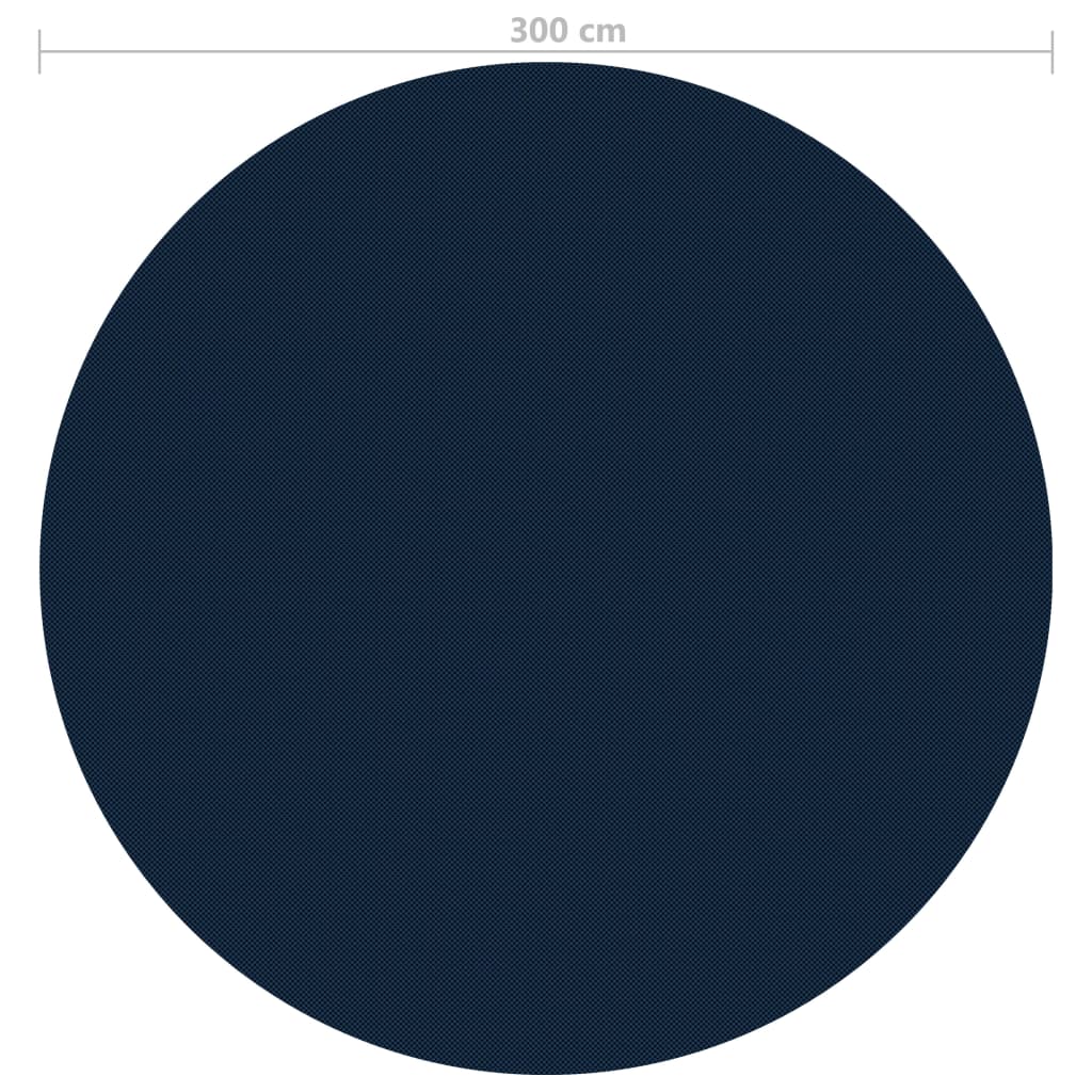 Pellicola Galleggiante Solare PE per Piscina 300 cm Nero e Blu