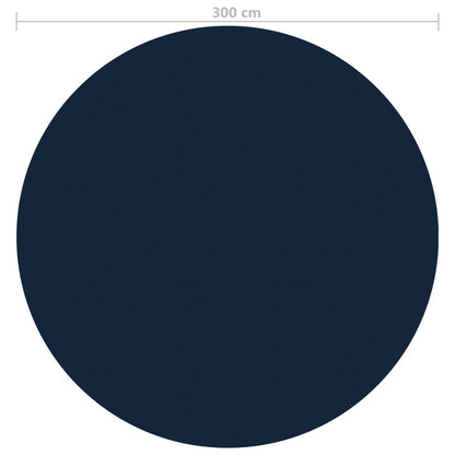 Pellicola Galleggiante Solare PE per Piscina 300 cm Nero e Blu
