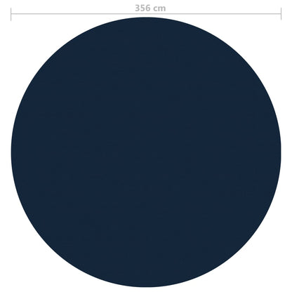 Pellicola Galleggiante Solare PE per Piscina 356 cm Nero e Blu