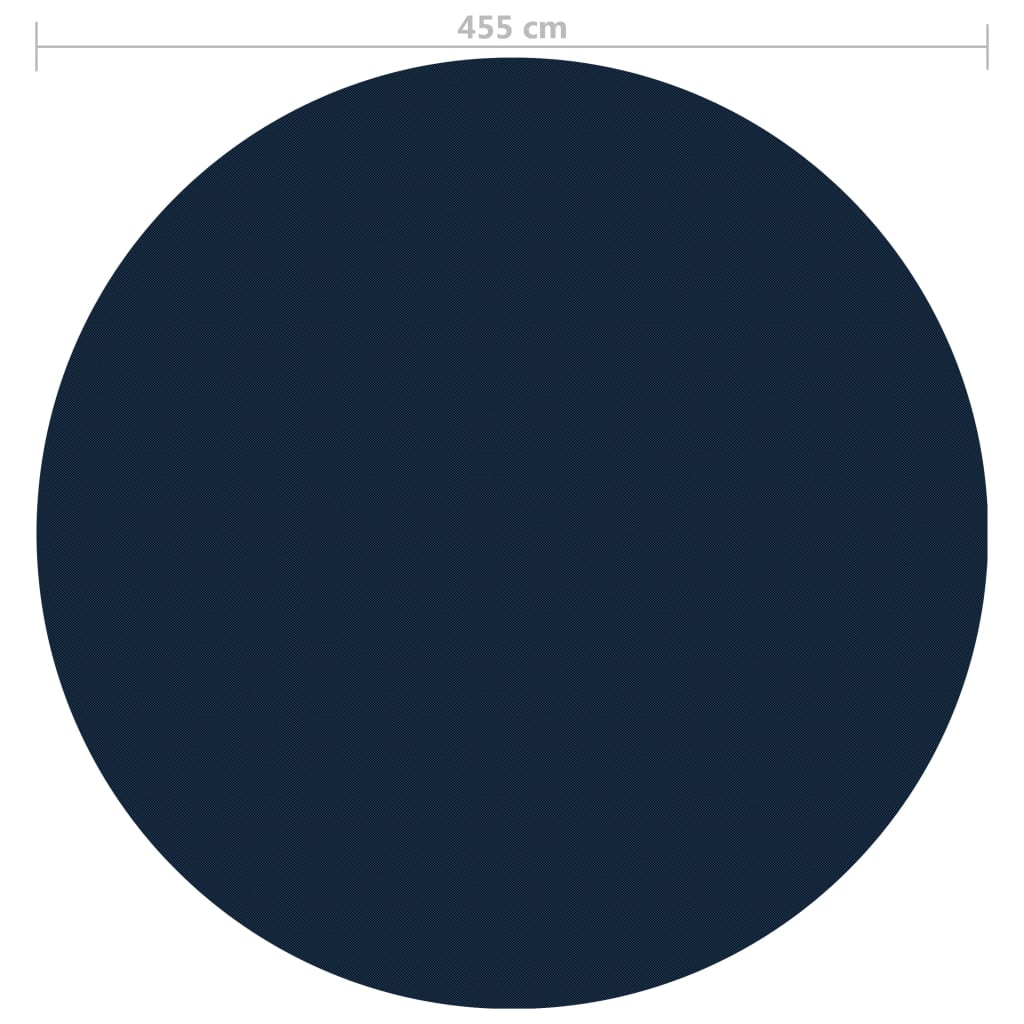 Pellicola Galleggiante Solare PE per Piscina 455 cm Nero e Blu