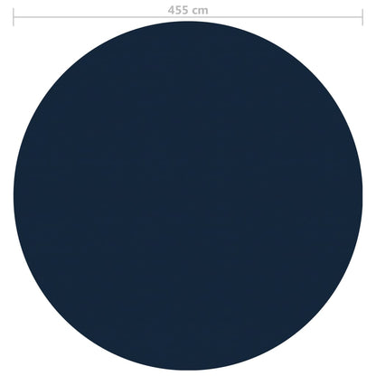 Pellicola Galleggiante Solare PE per Piscina 455 cm Nero e Blu