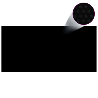 Pellicola Galleggiante Solare PE Piscina 450x220 cm Nero e Blu