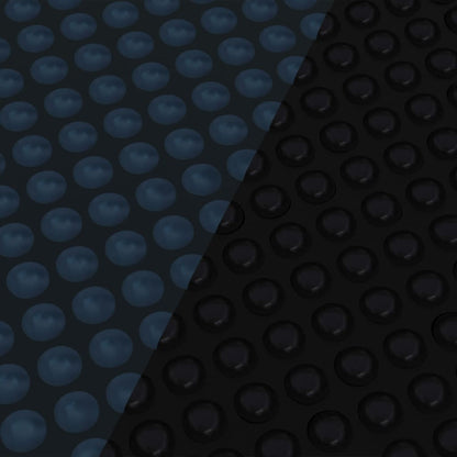 Pellicola Galleggiante Solare PE Piscina 732x366 cm Nero e Blu