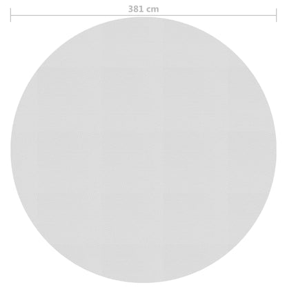 Pellicola Galleggiante Solare PE Piscina 381 cm Grigia