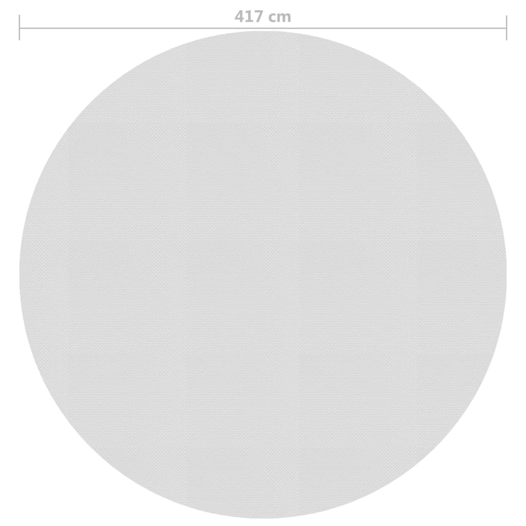 Pellicola Galleggiante Solare PE Piscina 417 cm Grigia