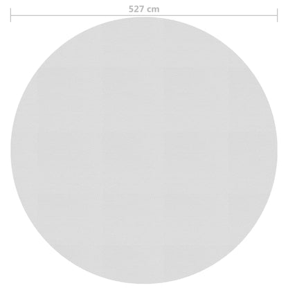 Pellicola Galleggiante Solare PE Piscina 527 cm Grigia