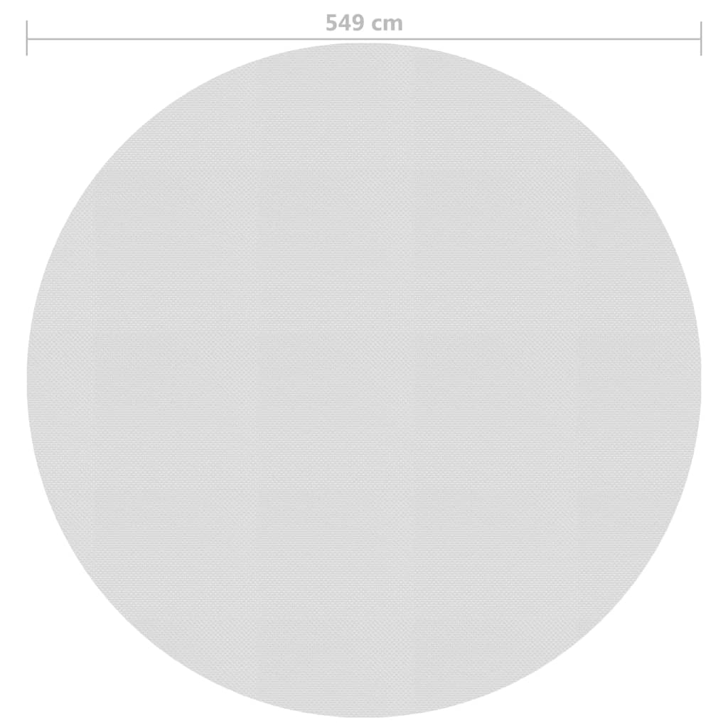 Pellicola Galleggiante Solare PE Piscina 549 cm Grigia
