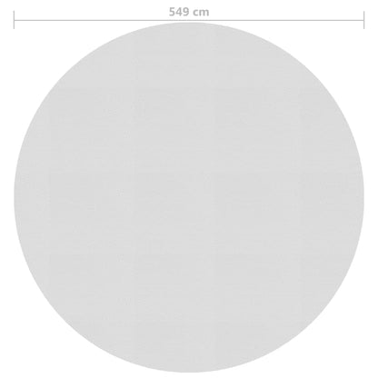 Pellicola Galleggiante Solare PE Piscina 549 cm Grigia
