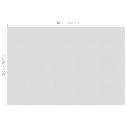 Pellicola Galleggiante Solare PE Piscina 300x200 cm Grigia