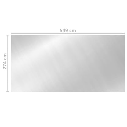 Copertura per Piscina Argento 549x274 cm PE