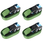 Cinghie d'Ancoraggio a Cricchetto 4 pz 800 daN 6m Verde