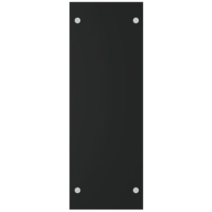 Porta Legna Nero 40x35x100 cm in Vetro Temperato