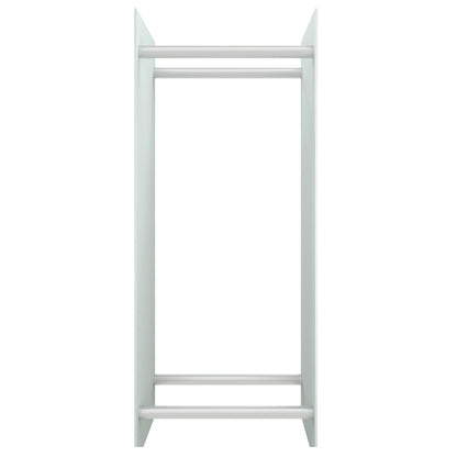 Porta Legna Bianco 40x35x100 cm in Vetro Temperato