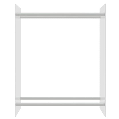 Porta Legna Trasparente 80x35x100 cm in Vetro Temperato