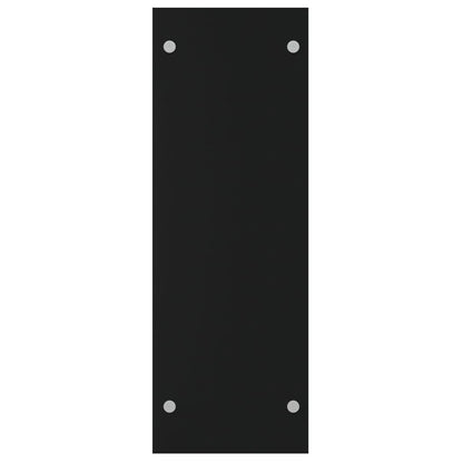 Porta Legna Nero 80x35x100 cm in Vetro Temperato