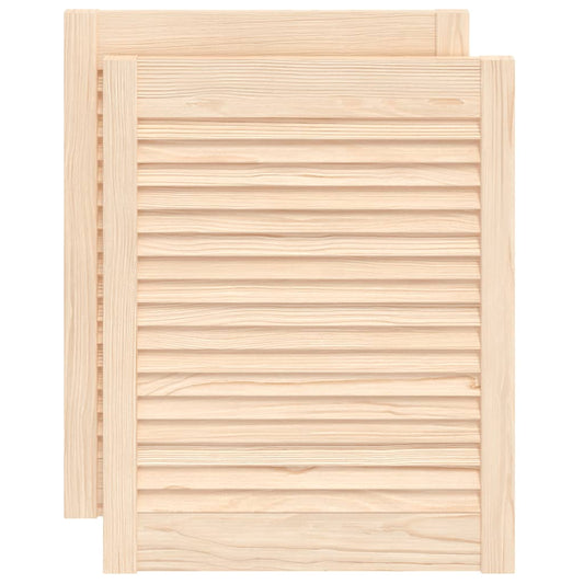 Ante con Design a Lamelle 2 pz 61,5x49,4 cm in Legno di Pino