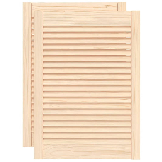 Ante con Design a Lamelle 2 pz 69x49,4 cm in Legno di Pino