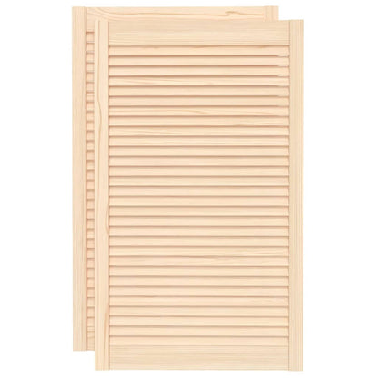Ante con Design a Lamelle 2 pz 99,3x59,4 cm in Legno di Pino