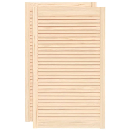 Ante con Design a Lamelle 2 pz 99,3x59,4 cm in Legno di Pino