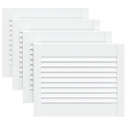 Ante a Lamelle 4 pz Bianche 39,5x49,4 cm in Legno di Pino